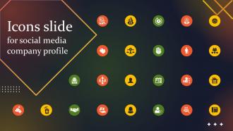 Icons Slide For Social Media Company Profile Ppt Gallery Graphics Design CP SS V