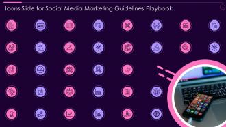Icons Slide For Social Media Marketing Guidelines Playbook