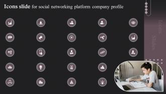 Icons Slide For Social Networking Platform Company Profile CP SS V