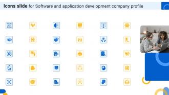 Icons Slide For Software And Application Development Company Profile