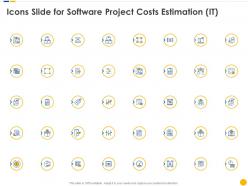 Icons Slide For Software Project Costs Estimation IT Ppt Introduction