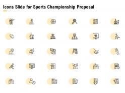 Icons slide for sports championship proposal ppt powerpoint presentation microsoft