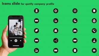Icons Slide For Spotify Company Profile Ppt Demonstration CP SS