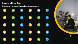 Icons Slide For Stages Of Product Lifecycle Management