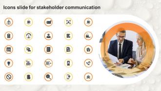 Icons Slide For Stakeholder Communication Strategy SS V