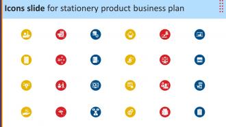 Icons Slide For Stationery Product Business Plan BP SS