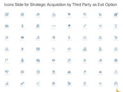 Icons slide for strategic acquisition by third party as exit option ppt powerpoint professional