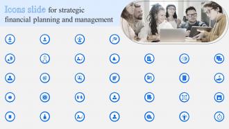 Icons Slide For Strategic Financial Planning And Management Ppt Guidelines