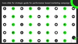 Icons Slide For Strategic Guide For Performance Based Marketing Campaign