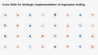 Icons Slide For Strategic Implementation Of Regression Testing