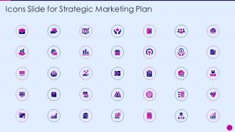 Icons slide for strategic marketing plan