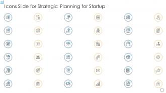 Icons slide for strategic planning for startup