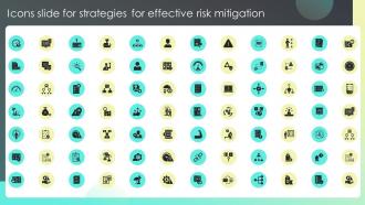 Icons Slide For Strategies For Effective Risk Strategies For Effective Risk Mitigation