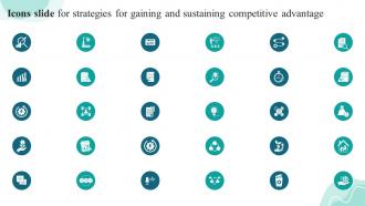 Icons Slide For Strategies For Gaining And Sustaining Competitive Advantage
