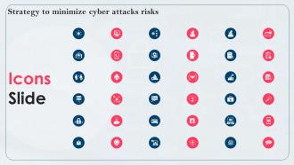 Icons Slide For Strategy To Minimize Cyber Attacks Risks Ppt Icon Templates