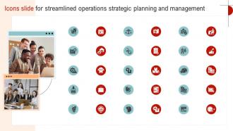 Icons Slide For Streamlined Operations Strategic Planning And Management Strategy SS V