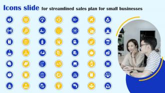 Icons Slide For Streamlined Sales Plan For Small Businesses Mkt Ss V