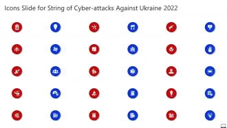 Icons Slide For String Of Cyber Attacks Against Ukraine 2022