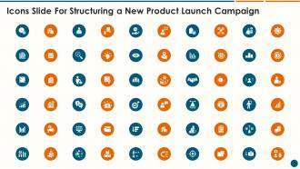 Icons Slide For Structuring A New Product Launch Campaign Ppt Topics