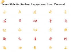 Icons slide for student engagement event proposal ppt powerpoint presentation tips