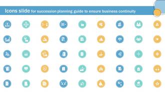 Icons Slide For Succession Planning Guide To Ensure Business Continuity Strategy SS