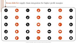 Icons Slide For Supply Chain Integration For Higher Profit Margins Strategy SS V