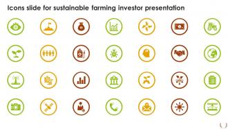Icons Slide For Sustainable Farming Investor Presentation Ppt Powerpoint Presentation File Files