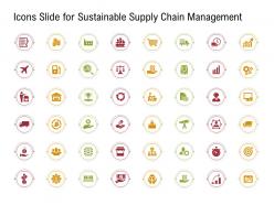 Icons slide for sustainable supply chain management ppt diagrams