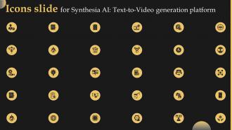 Icons Slide For Synthesia AI Text To Video Generation Platform AI SS V