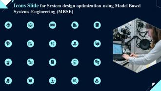 Icons Slide For System Design Optimization Using Model Based Systems Engineering MBSE