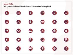 Icons slide for system software performance improvement proposal ppt file slides