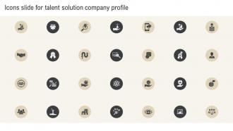 Icons Slide For Talent Solution Company Profile CP SS V