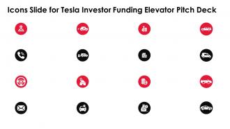 Icons slide for tesla investor funding elevator pitch deck
