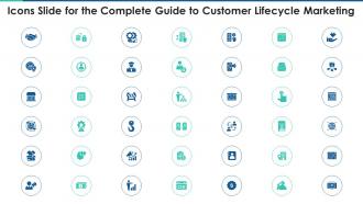 Icons slide for the complete guide to the complete guide to customer lifecycle marketing