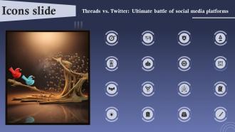 Icons Slide For Threads Vs Twitter Ultimate Battle Of Social Media Platforms AI SS