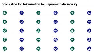 Icons Slide For Tokenization For Improved Data Security