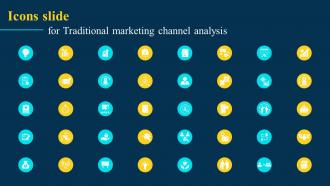 Icons Slide For Traditional Marketing Channel Analysis Ppt Infographic Template Backgrounds