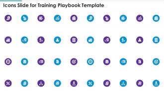 Icons slide for training playbook template ppt powerpoint presentation slides designs