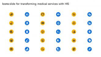 Icons Slide For Transforming Medical Services With His