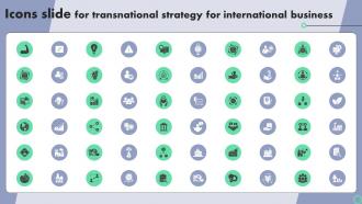 Icons Slide For Transnational Strategy For International Business Strategy SS V