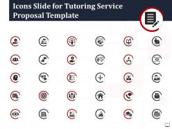Icons slide for tutoring service proposal template ppt powerpoint samples