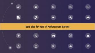 Icons Slide For Types Of Reinforcement Learning Ppt Professional