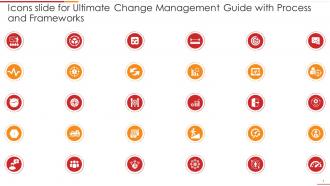Icons slide for ultimate change management guide with process and frameworks