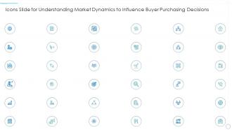Icons slide for understanding market dynamics to influence buyer purchasing decisions
