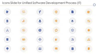 Icons slide for unified software development process it