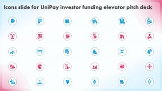 Icons Slide For Unipay Investor Funding Elevator Pitch Deck