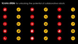 Icons Slide For Unlocking The Potential Of Collaborative Robots