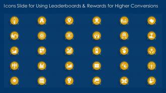 Icons Slide For Using Leaderboards And Rewards For Higher Conversions