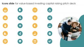 Icons Slide For Value Based Investing Capital Raising Pitch Deck
