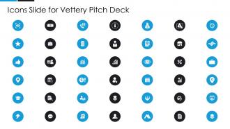 Icons slide for vettery pitch deck
